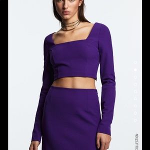 Zara purple crop top